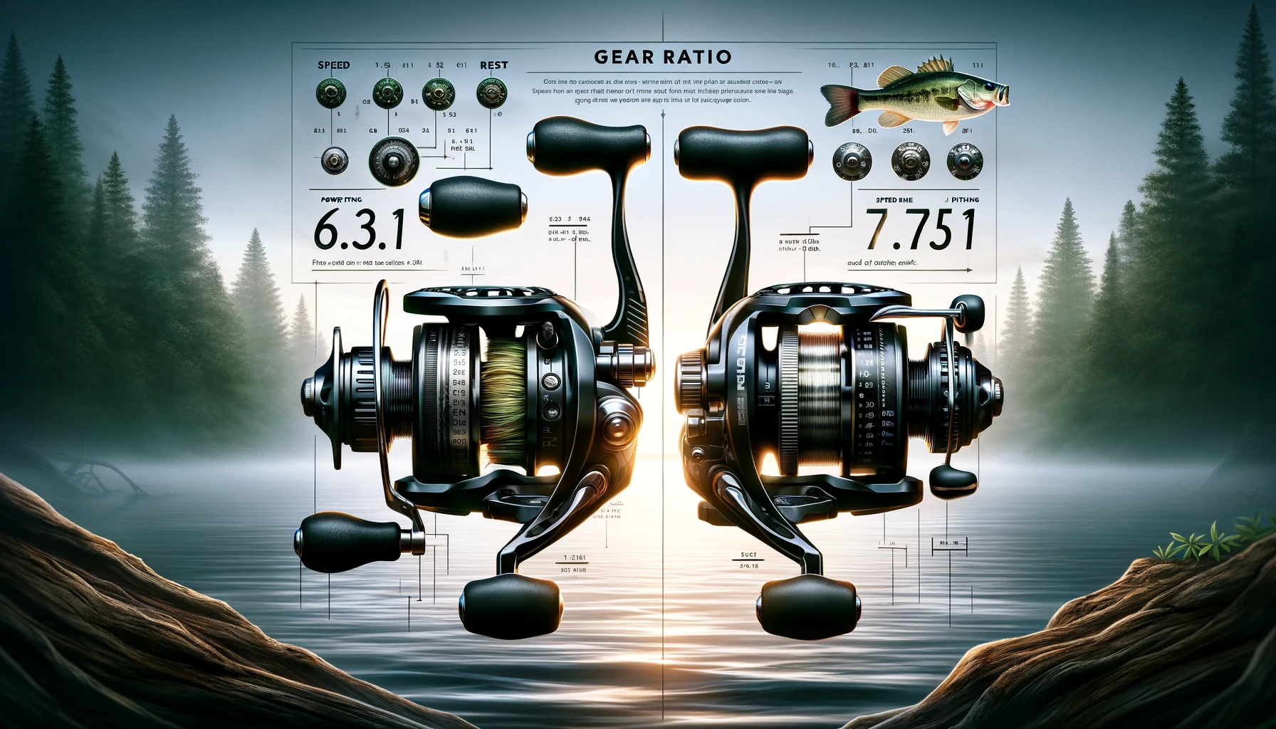Choosing Between 6.3:1 and 7.5:1 Gear Ratios for Bass Fishing